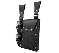 Sac banane médiéval pour femme et homme - Sac banane médiéval avec 2 bouteilles de potion en liège - Accessoires de costume d'Halloween, Noir