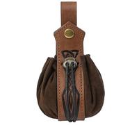 Sac banane médiéval rétro - Accessoire de costume Renaissances - Pour femmes et hommes - En cuir - Accessoires de costume Renaissances - Pour homme, marron clair, Taille unique, Beauté de masse