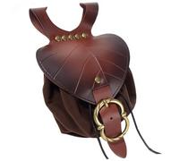 Sac banane médiéval vintage en cuir - Renaissance Viking LARP Cosplay Sac banane : porte-monnaie avec cordon de serrage et support de téléphone
