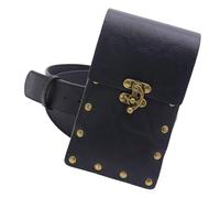Sac banane médiéval vintage poches ceinture sac banane LARP Renaissance accessoires de costume femme homme cuir Fannys Pack, Sac banane noir