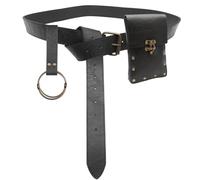 Sac banane médiéval vintage poches ceinture sac banane LARP Renaissance accessoires de costume femme homme cuir Fannys Pack, Sac banane noir