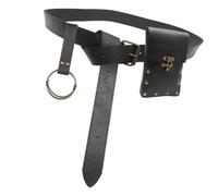 Sac banane médiéval vintage poches ceinture sac banane LARP Renaissance accessoires de costume femme homme cuir Fannys Pack, Sac banane noir, As Show