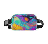 Sac banane mignon avec abstraction de la dopamine pour homme et femme résistant à l'eau avec sangle réglable pour le shopping, le sport, le travail, Abstraction de couleur dopamine, Taille unique