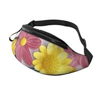Sac banane mignon avec illustration de cactus sans couture pour homme et femme, sac de poitrine réglable tendance, sac banane de voyage, sport, marche, Jolies fleurs décoratives, Taille unique