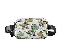 Sac banane mignon Boo noir avec sangle réglable pour femme, Dinosaure camouflage mignon, one size, Dinosaure camouflage mignon