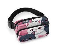 Sac banane mignon chatons pour homme et femme, sac banane réglable pour voyage, sport, randonnée, style, 20 x 13 cm, Style :, 20x13cm