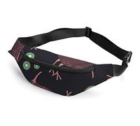 Sac banane mignon de dessin animé, renard, lièvre, champignons, feuilles, sac banane de sport pour adultes et enfants pour homme et femme, Oiseau Kiwi mignon, Taille unique, Sacs banane
