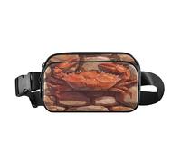 Sac banane mignon en forme de crabe avec sangle réglable pour cyclisme, randonnée, gym, brique réfractaire de crabe, taille 1, Brique réfractaire Beauty Crabe, 1 size