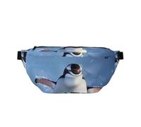 Sac banane mignon imprimé pingouin pour homme et femme, sac banane réglable, sac banane de voyage, sac à bandoulière pour sport, course à pied, randonnée, Noir , Taille unique, Sac à dos de