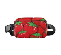 Sac banane mignon motif fruits fraises tendance pour femmes, hommes, adolescents, sac à bandoulière étanche, accessoire de voyage avec sangle réglable pour voyage, gym, travail, Fraises mignonnes de