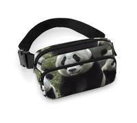 Sac banane mignon panda pour homme et femme - Sac banane réglable décontracté pour voyage, sport, randonnée, blanc, 20,1 x 13 cm, blanc, 7.9x5.1inches