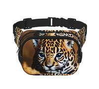 Sac banane mignon pour bébé Jaguar 1 imprimé hommes et femmes carré double couche sac banane d'entraînement bandoulière voyage, noir, One Size