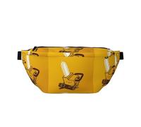 Sac banane mignon pour tronçonneuse pleurante, sac à bandoulière réglable pour homme et femme, pour la course, la randonnée, l'escalade, la gym, le vélo d'appartement, etc., Noir , Taille unique