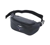 Sac banane militaire pour homme avec logo sur le devant, Noir , Sac banane aéronautique militaire ligne New City en toile cirée noir AM 541