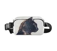 Sac banane Milky Way Universe en chat noir Sac banane d'extérieur Sac banane à bandoulière, multicolore, Taille unique, Décontracté