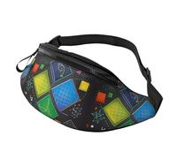 Sac banane moderne à motif floral bohème pour homme et femme, sac banane tendance, sac banane pour voyage, sport, marche, Quiz mathématiques, Taille unique