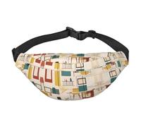Sac banane moderne du milieu du siècle pour garçons, grand sac banane de voyage tendance pour le sport, la course, le cyclisme, les voyages, la pêche