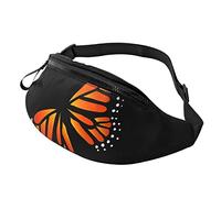 Sac banane monarch papillon tendance réglable pour homme et femme, Noir , Taille unique, Sacs banane