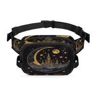Sac Banane Moon Castle, Sac Ceinture étanche, Sacs à bandoulière pour Femmes et Hommes, Cadeaux de Vacances