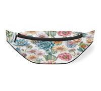 Sac banane motif cactus aquarelle pour femmes, hommes, enfants, filles, garçons, sac banane pour voyage, sport, course à pied, couleur, M, Organiseur de sac