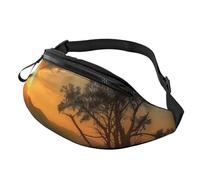 Sac banane motif crânes et fleurs en sucre pour homme et femme, sac banane tendance, sac banane pour voyage, sport, marche, Derniers rayons du soleil, Taille unique