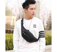 Sac banane multi-poches pour homme, sac banane imperméable et résistant à l'usure pour sports de plein air, caisse enregistreuse et utilisation quotidienne au travail (noir)