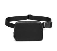 Sac banane multicouche étanche de grande capacité pour camping, pêche, sac banane multifonction, sac banane de sport, sac de taille portable pour course à pied, Couleur : noir.