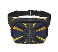 Sac banane multidimensionnel carré double couche pour activités de plein air telles que le sport, les voyages, la randonnée, le cyclisme, Noir , Taille unique
