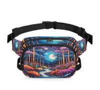 Sac banane multifonction 3D paysage de forêt pour voyage, sport, course à pied, sac banane pour femmes, hommes, filles, garçons, couleur, XL, Organiseur de sac