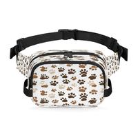 Sac banane multifonction avec empreintes de pattes de chien pour voyage, sport, course à pied, sac banane pour femmes, hommes, enfants, filles, garçons, couleur, XL, Organiseur de sac