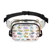 Sac banane multifonction avec lettres de l'alphabet pour voyage, sport, course à pied, sac banane pour femmes, hommes, filles, garçons, couleur, XL, Organiseur de sac