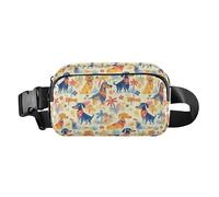 Sac banane multifonction avec sangle réglable pour voyage, shopping, course à pied, Teckel Dreams Of A Bone, 1 Size