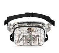 Sac banane multifonction Day of The Dead Skull pour voyage, sport, course à pied, sac banane en marbre pour femmes, hommes, filles, garçons, couleur, XL, Organiseur de sac
