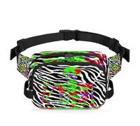 Sac banane multifonction Day of The Dead Zebra pour voyage, sport, course à pied, sac banane imprimé zèbre pour femmes, hommes, filles, garçons, couleur, XL, Organiseur de sac