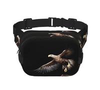 Sac banane multifonction imprimé aigle dans le ciel, sac à bandoulière tendance unisexe sac de rangement de sport de voyage