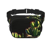 Sac banane multifonction imprimé cactus en pot, sac besace unisexe tendance, sac de rangement de sport de voyage