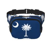 Sac banane multifonction imprimé drapeau de la Caroline du Sud - Unisexe - Tendance - Sac de rangement pour le voyage et le sport