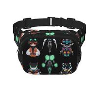 Sac banane multifonction imprimé fluo Cyber - Unisexe - Tendance - Sac de rangement pour le sport et le voyage