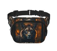 Sac banane multifonction imprimé King of the Forest - Unisexe - Tendance - Sac de rangement pour le sport et le voyage