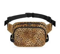 Sac banane multifonction imprimé peau d'animal pour voyage, sport, course à pied, sac banane imprimé léopard pour femmes, hommes, filles, garçons, couleur, XL, Organiseur de sac