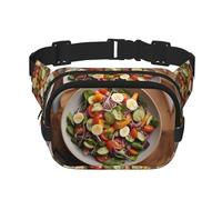 Sac banane multifonction imprimé salade de légumes, sac messager tendance unisexe, sac de rangement de sport de voyage