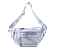 Sac banane multifonction pour filles - Poitrine transparente - Joli présentoir à épingles Itabag pour voyage quotidien - Bandoulière japonaise transparente, Argenté., Beauté de masse