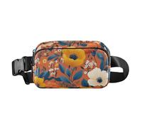 Sac banane multifonction pour homme et femme avec sangle réglable, fleurs de printemps, orchidée, Dianthus, Narcisse, blanc, sac à main imperméable pour voyage, salle de sport, travail, 16, 1 Size