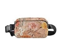 Sac banane multifonction résistant à l'eau pour homme et femme, sac banane pour voyage, course à pied, randonnée, fleurs d'automne, œillet jonquille, romarin, or rose, 01, 1 Size