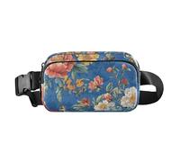 Sac banane multifonction résistant à l'eau pour homme et femme, sac banane pour voyage, course à pied, randonnée, fleurs d'automne, œillet jonquille, romarin, or rose, 03, 1 Size