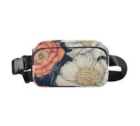Sac banane multifonction résistant à l'eau pour homme et femme, sac banane pour voyage, course à pied, randonnée, fleurs d'automne, œillet jonquille, romarin, or rose, 02, 1 Size