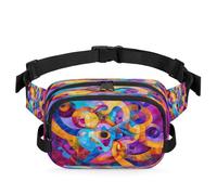 Sac banane multifonction sur le thème musical abstrait pour voyage, sport, course à pied, sac banane pour femmes, hommes, enfants, filles, garçons, couleur, XL, Organiseur de sac