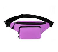 Sac banane multifonctionnel avec sangle réglable résistant à l'eau pour poitrine unisexe pratique petite ceinture à bandoulière pour téléphone portable, Violet, Taille unique