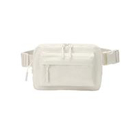 Sac banane multifonctionnel de couleur unie avec sangle réglable, ceinture résistante à l'eau pour unisexe, résistant à l'eau, petit sac à bandoulière pour la course à pied, Blanc de riz., Taille