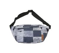 Sac banane multifonctionnel en denim avec sangle réglable Banane, Noir BK., M, Western